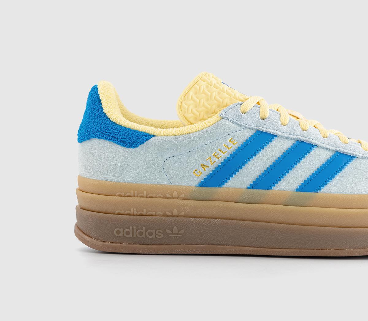 adidas Gazelle Bold W Trainers Almost Blue Bright Blue Almost Yellow ...