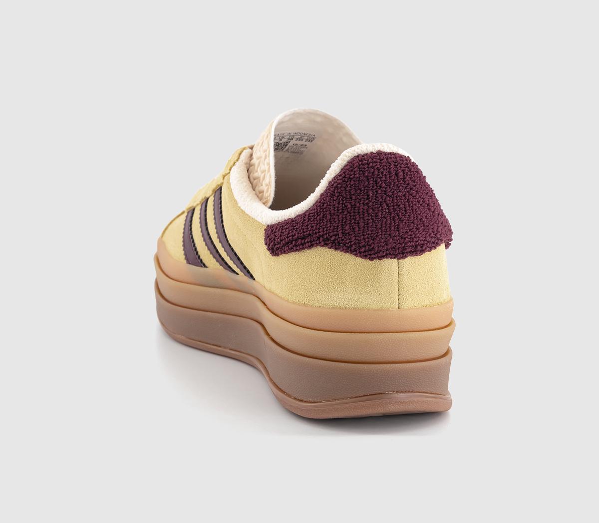 adidas Gazelle Bold W Almost Yellow Maroon Wonder White - Women's Trainers