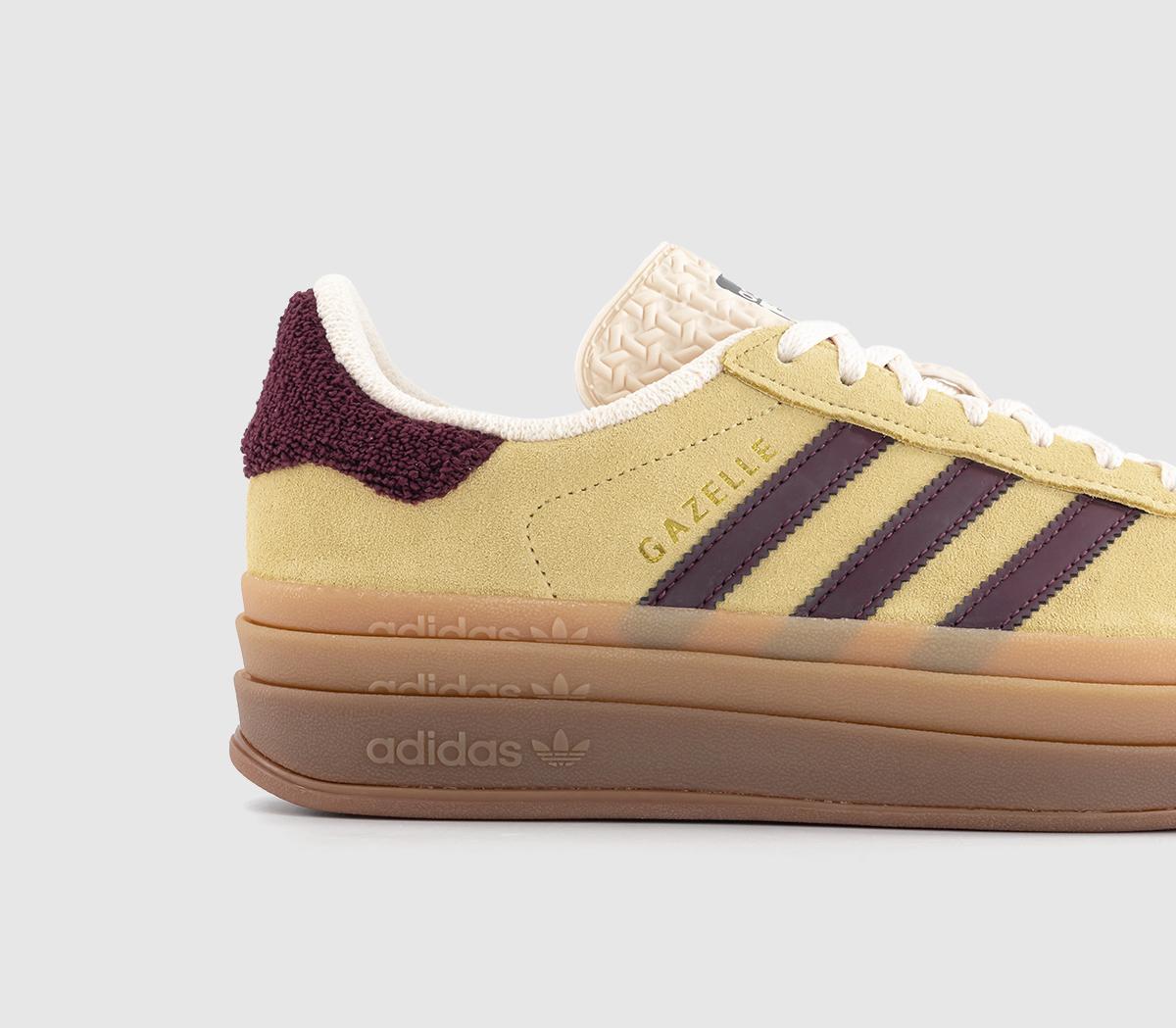 adidasGazelle Bold W adidasGazelle Bold WAlmost Yellow Maroon Wonder White