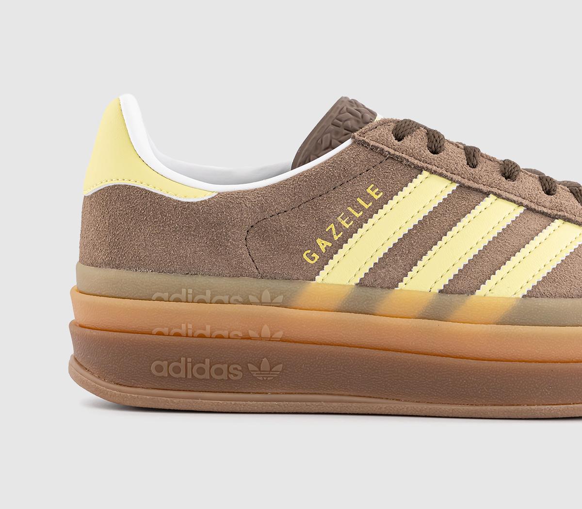 adidas Gazelle Bold W Trainers adidas Gazelle Bold W Trainers Earth Strata Powder Yellow White