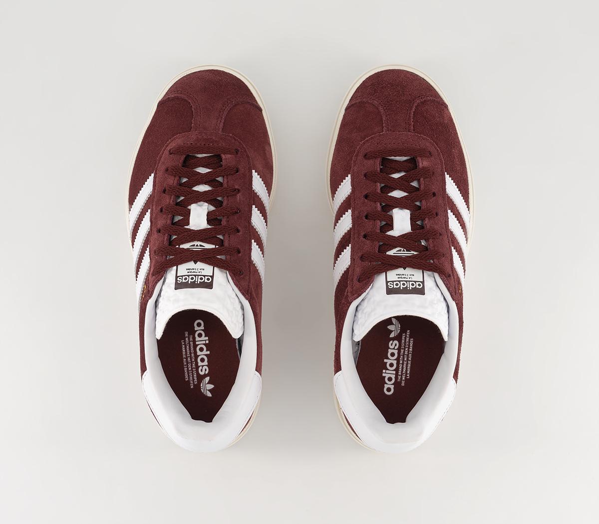 adidas Gazelle Bold W Trainers Shadow Red White Core White - Women's ...