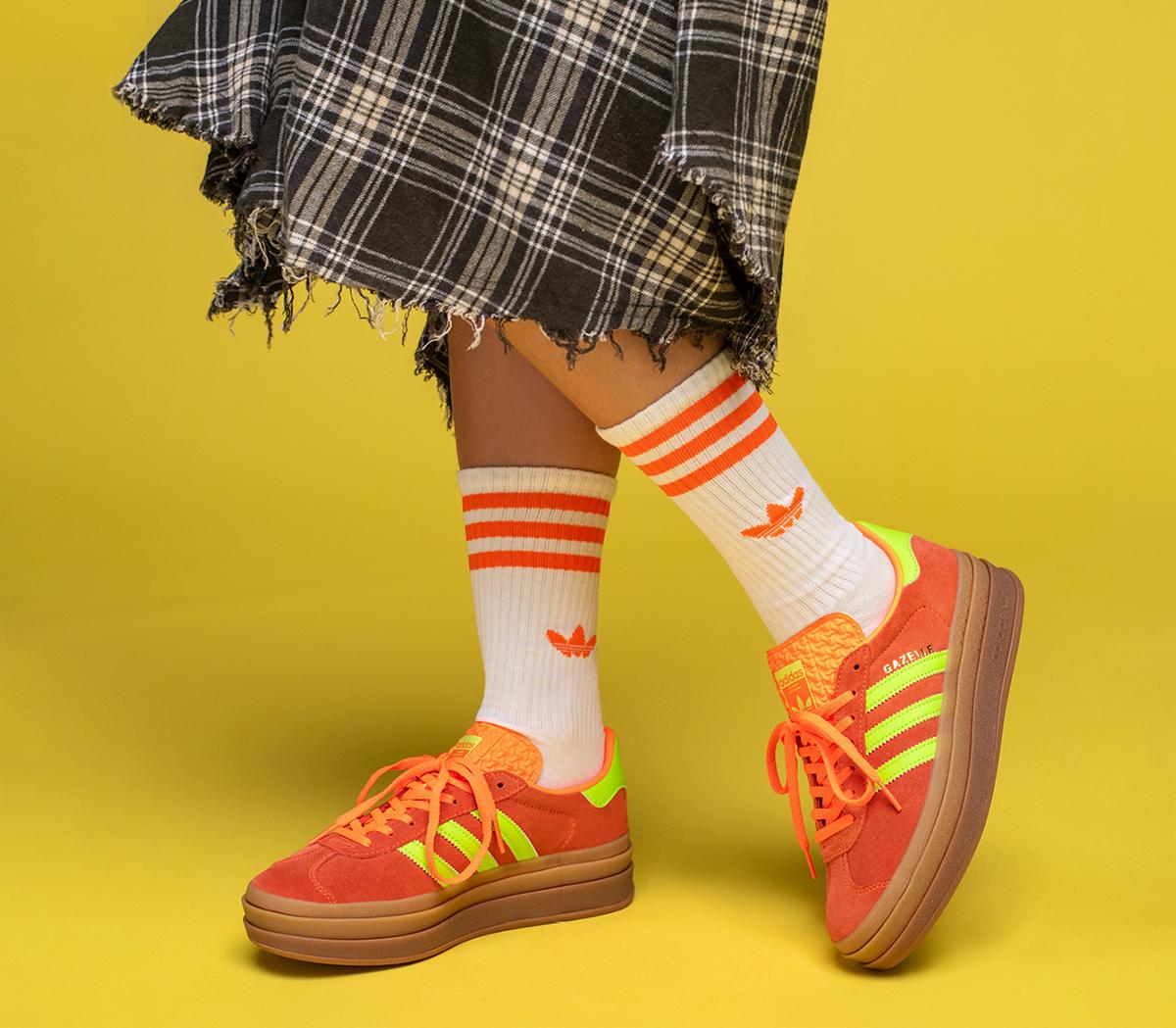 adidasGazelle Bold W Trainers Solar Orange Solar Green Gum