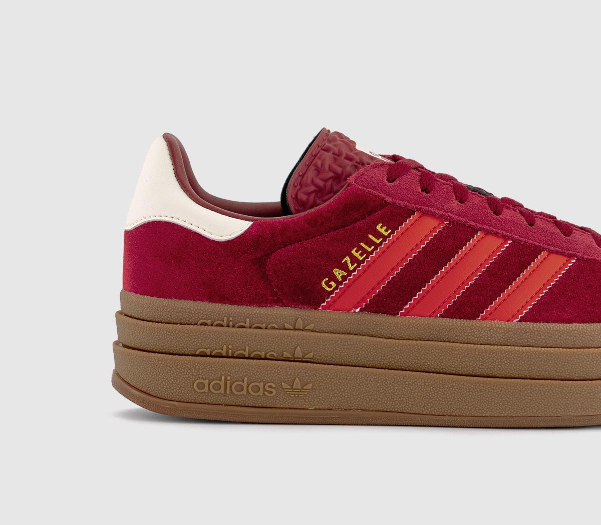 adidasGazelle Bold W Trainers adidasGazelle Bold W TrainersTeam Victory Red Preloved Yellow Offwhite