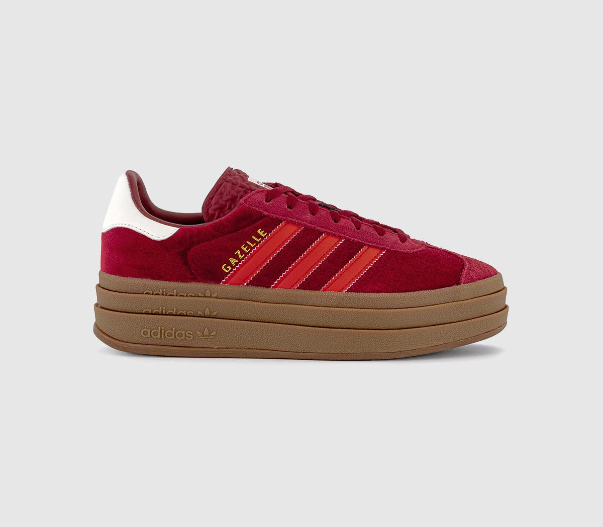 adidas Gazelle Bold W Trainers Team Victory Red Preloved Yellow Offwhite Women s Trainers