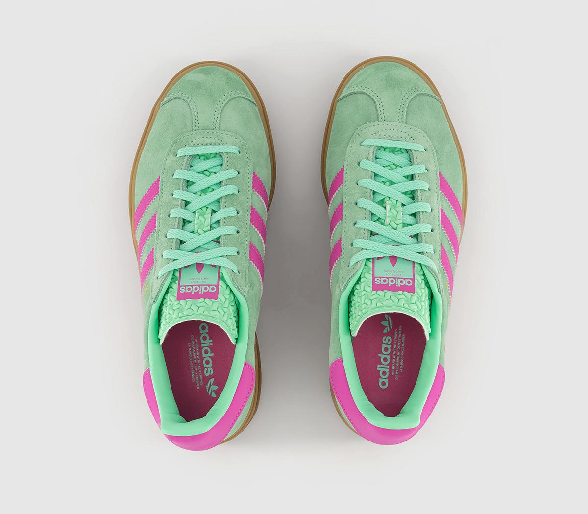 adidas Gazelle Bold W Trainers Pulse Mint Screaming Pink Gum M2 ...