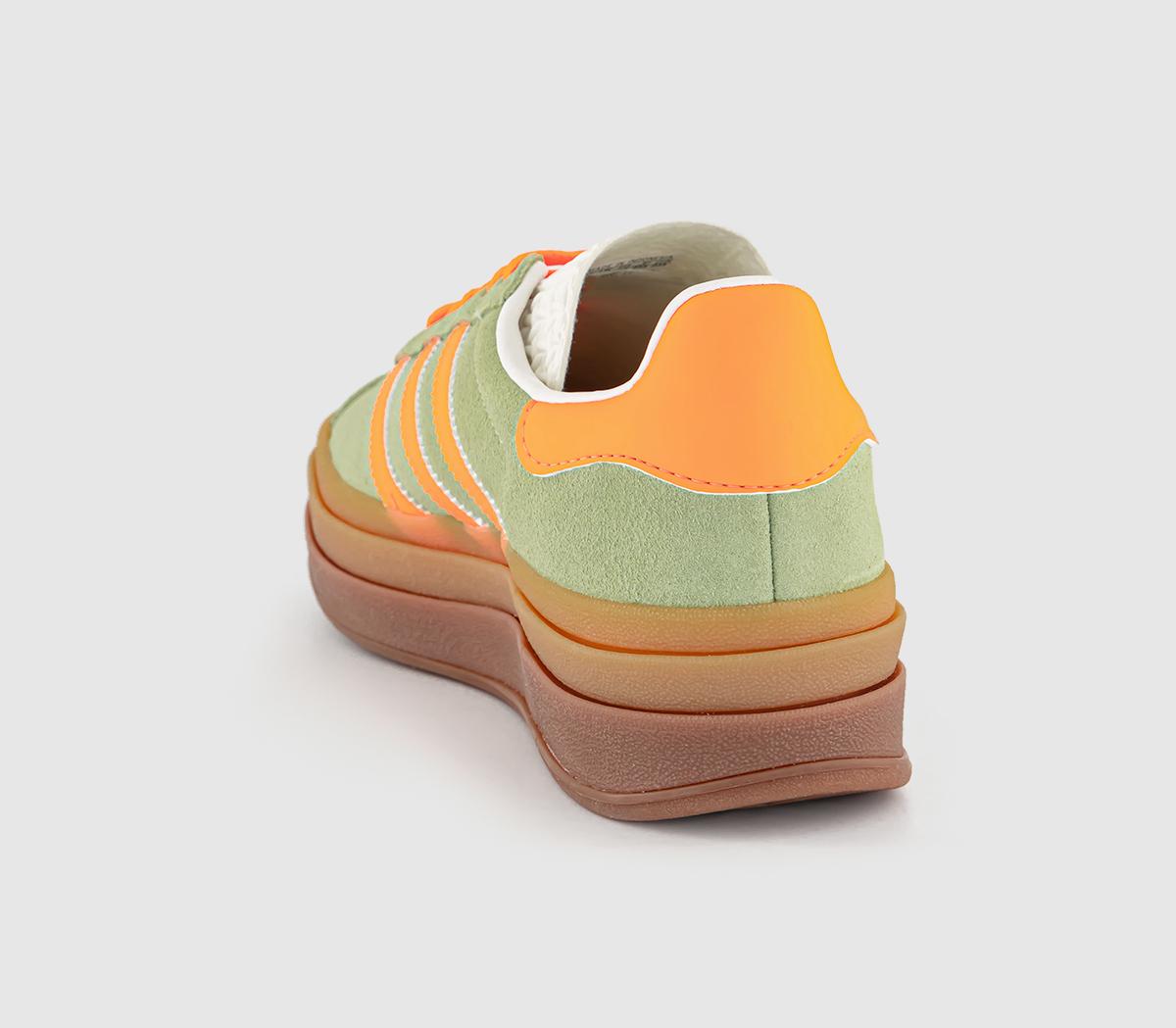 adidasGazelle Bold W TrainersSemi Green Screaming Orange Gum