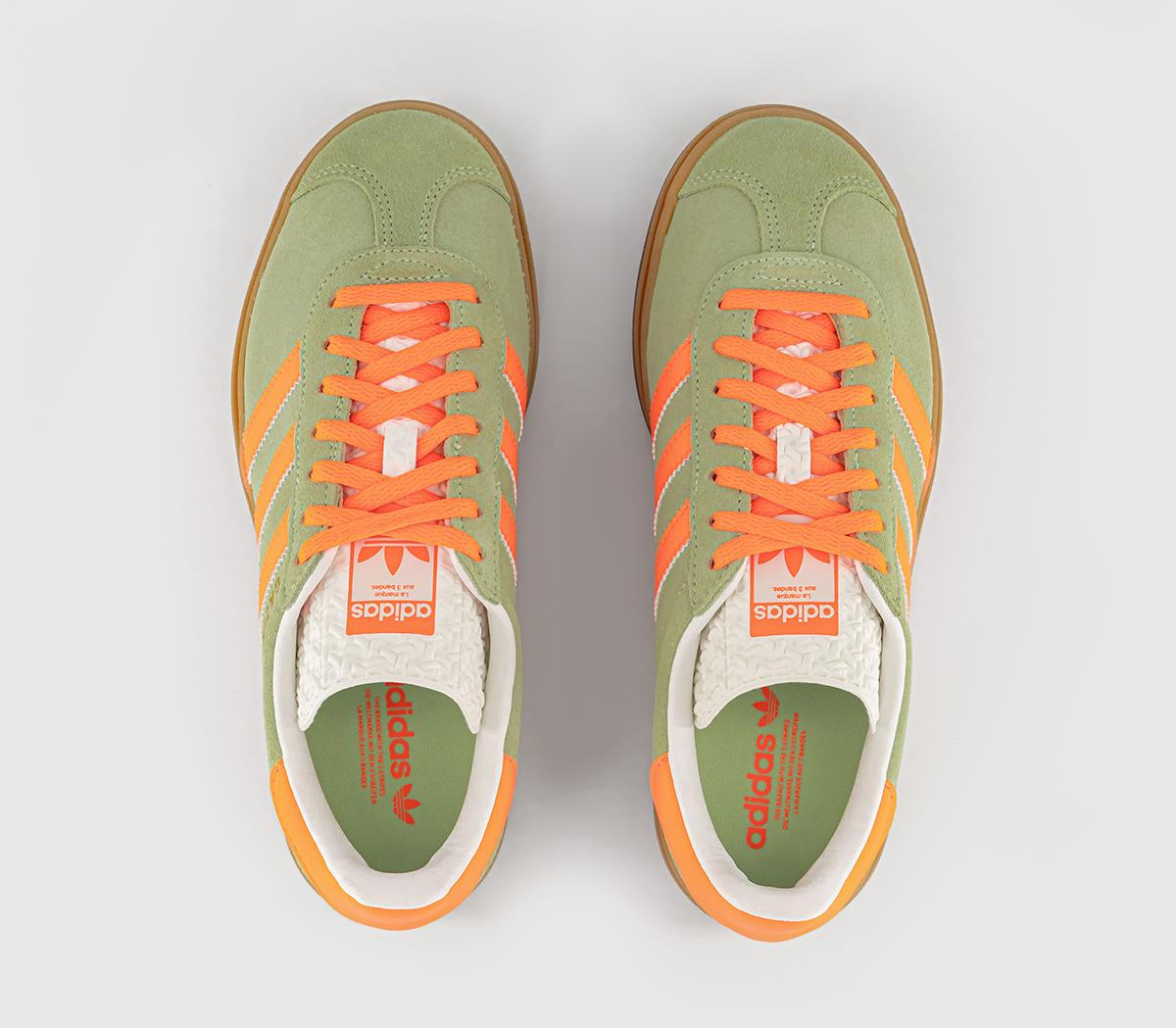 adidasGazelle Bold W Trainers adidasGazelle Bold W TrainersSemi Green Screaming Orange Gum