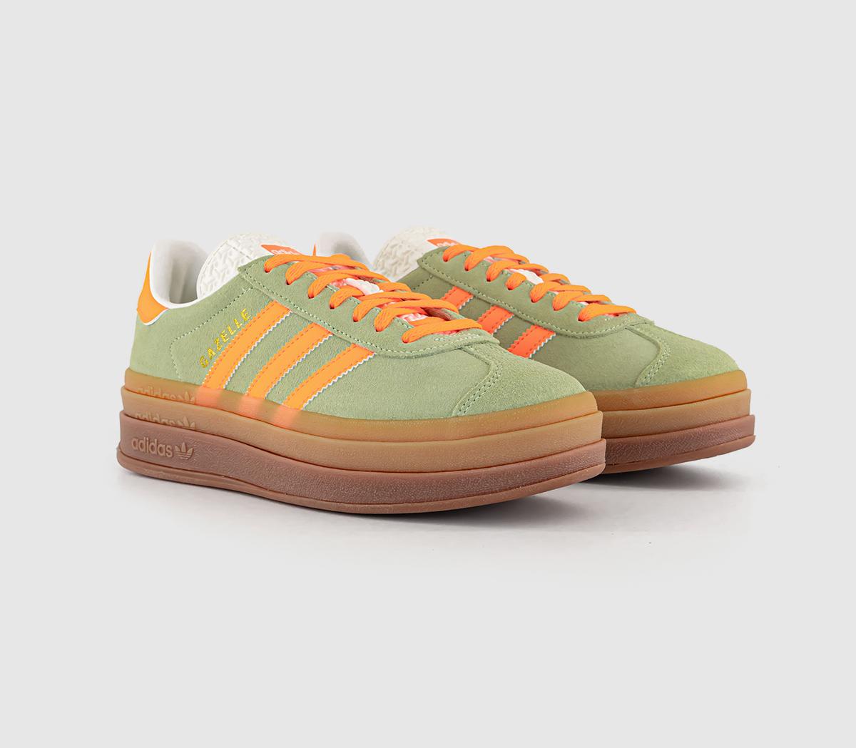 adidasGazelle Bold W Trainers adidasGazelle Bold W TrainersSemi Green Screaming Orange Gum