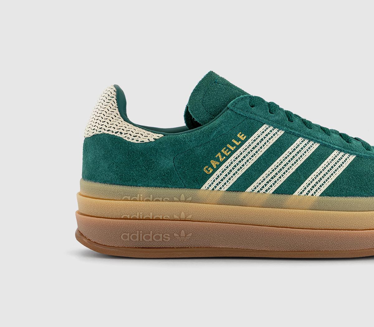 adidasGazelle Bold W Trainers adidasGazelle Bold W TrainersCollegiate Green Wonder White Gold Metallic