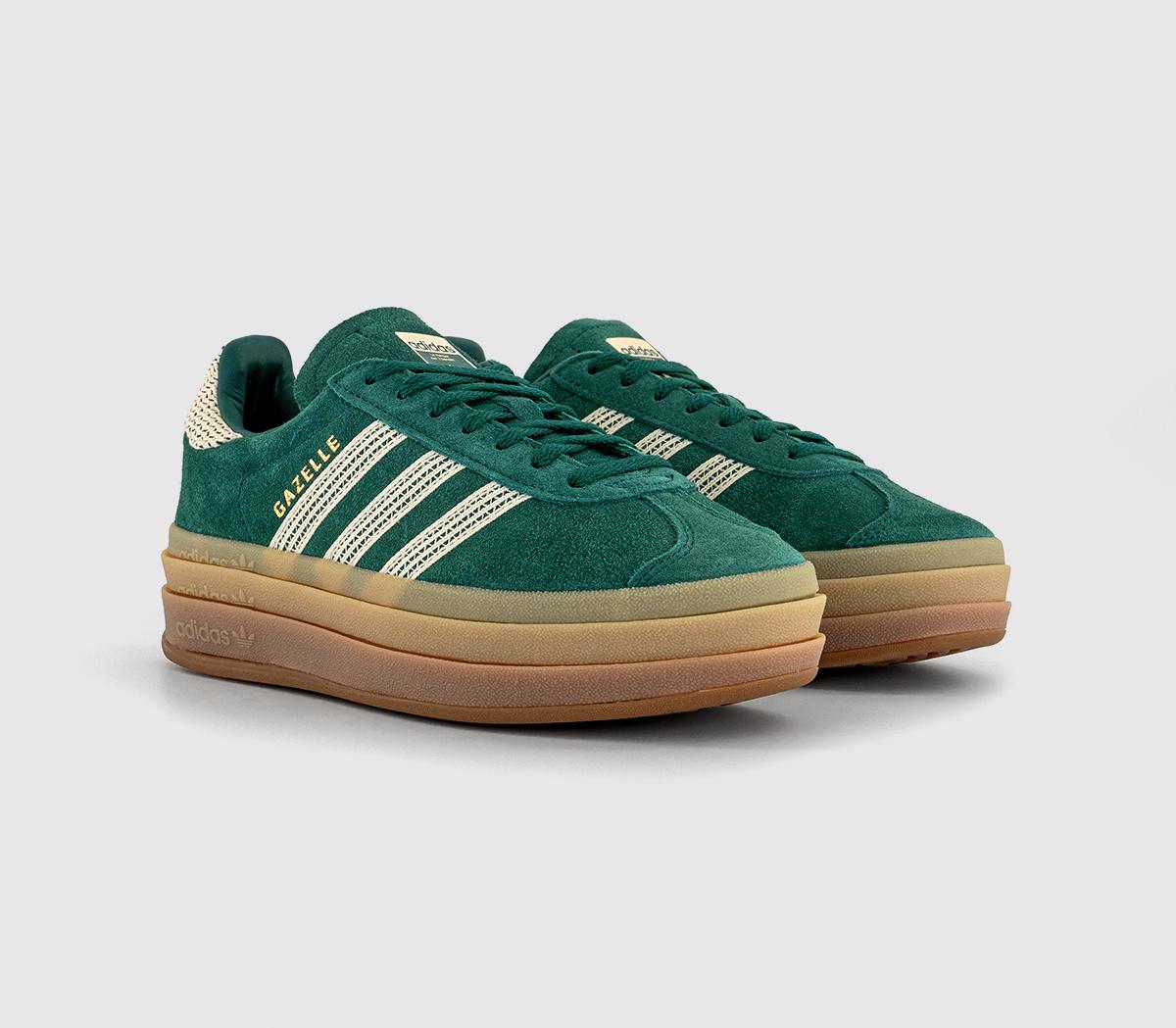 adidasGazelle Bold W Trainers adidasGazelle Bold W TrainersCollegiate Green Wonder White Gold Metallic