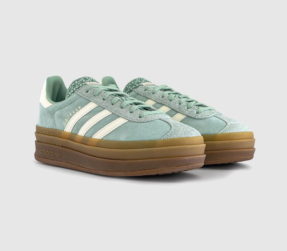 adidasGazelle Bold W TrainersAsh Green Offwhite Gum
