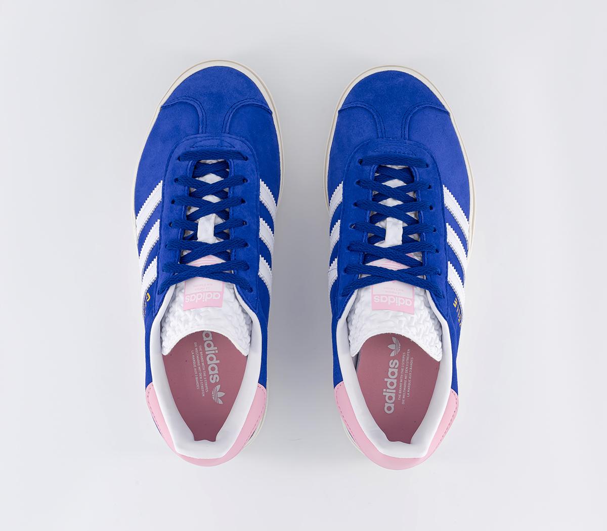 Adidas Gazelle Bold W Trainers True Pink Semi Lucid Blue Core White Womens Trainers 5531