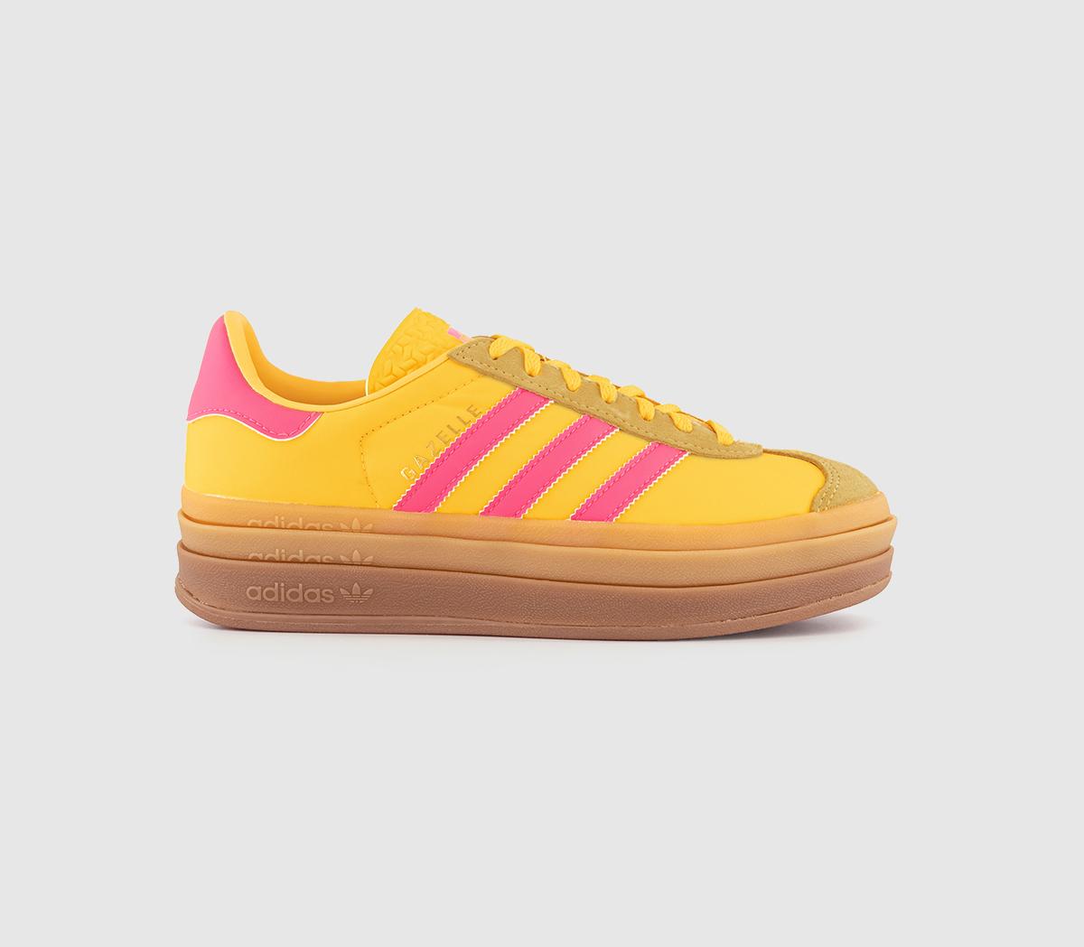 pink and yellow adidas