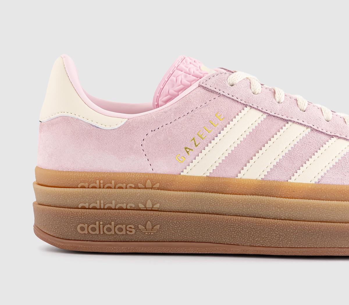 adidas Gazelle Bold W Trainers adidas Gazelle Bold W Trainers Clear Pink Cream White Gold Metallic