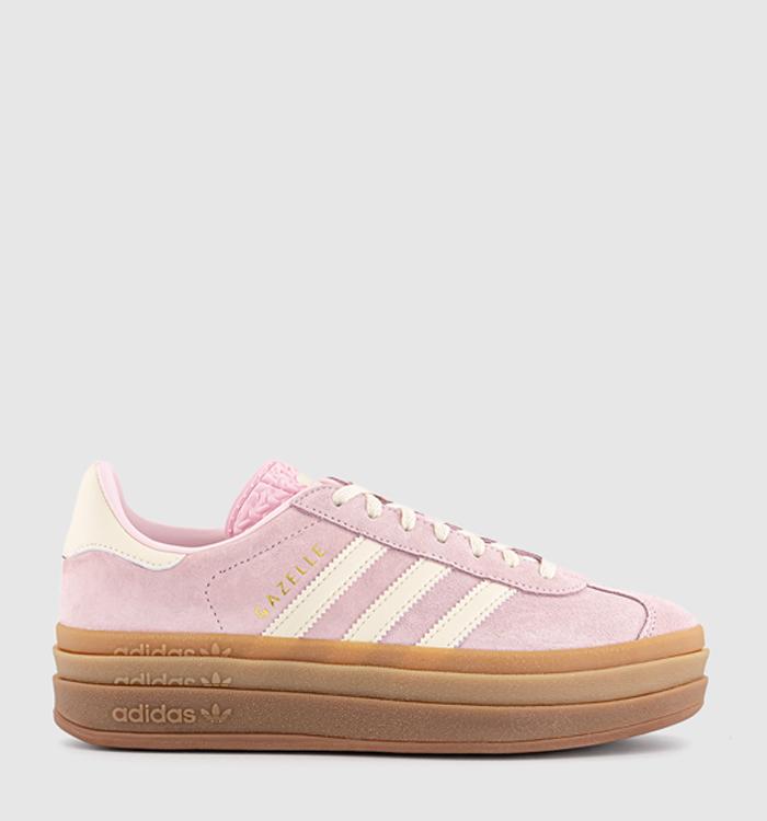 adidas Gazelle Bold W Trainers Clear Pink Cream White Gold Metallic