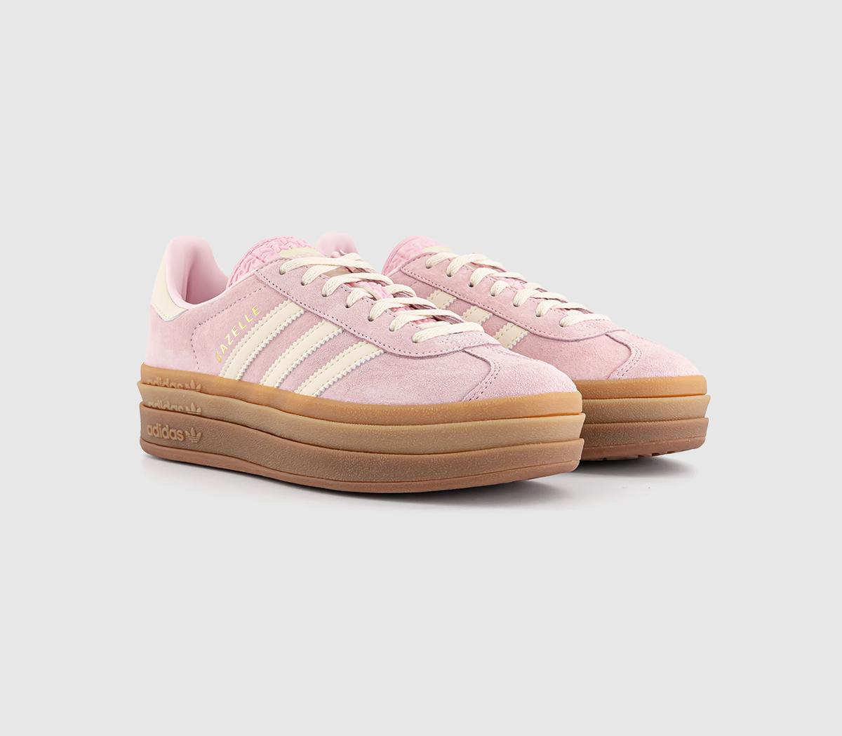 adidas Gazelle Bold W Trainers adidas Gazelle Bold W Trainers Clear Pink Cream White Gold Metallic