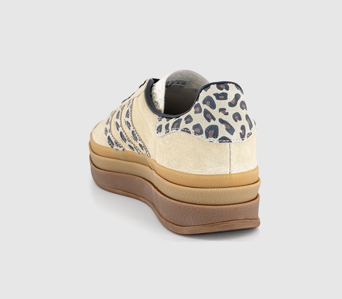 adidasGazelle Bold W TrainersCream White Black Leopard