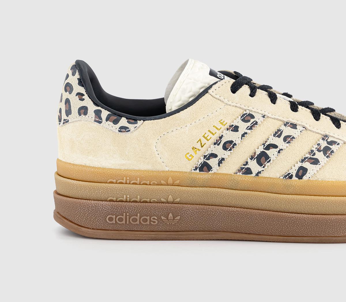 adidasGazelle Bold W Trainers adidasGazelle Bold W TrainersCream White Black Leopard