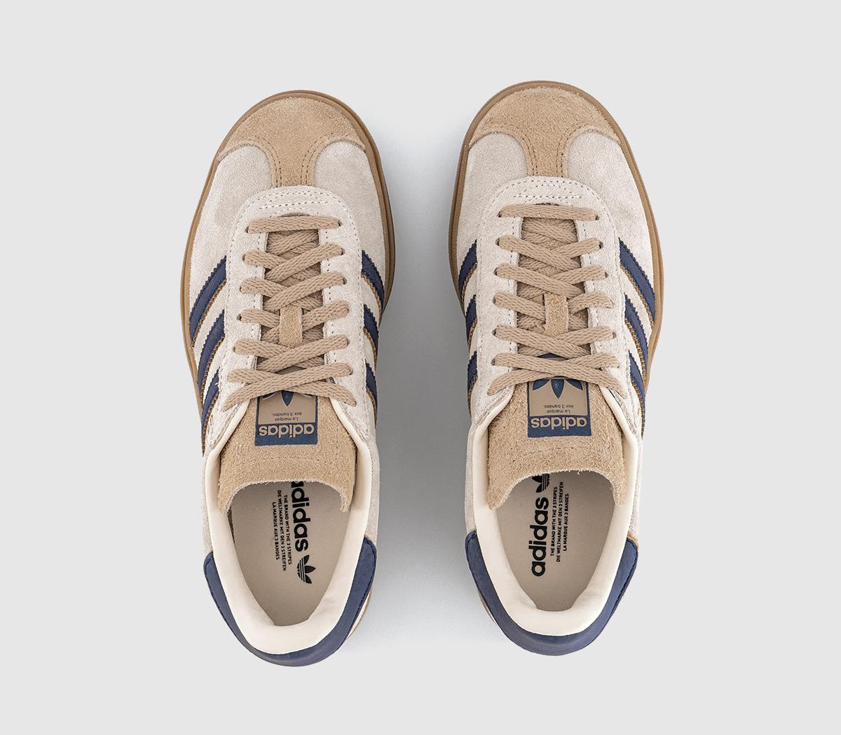 adidas Gazelle Bold W Trainers Cream White Night Indigo Magic Beige ...