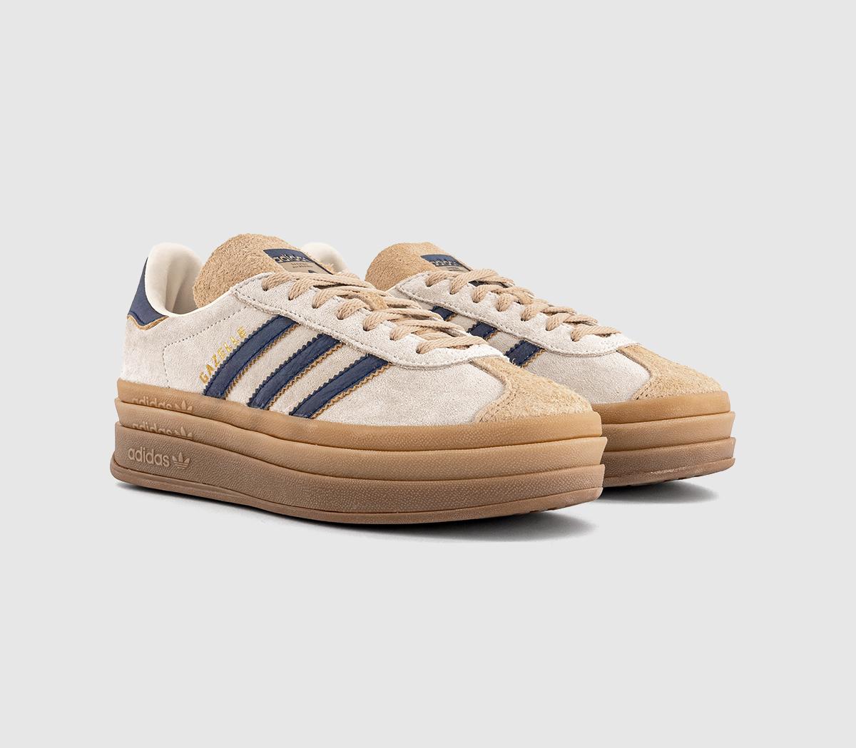 adidas Gazelle Bold W Trainers Cream White Night Indigo Magic Beige ...