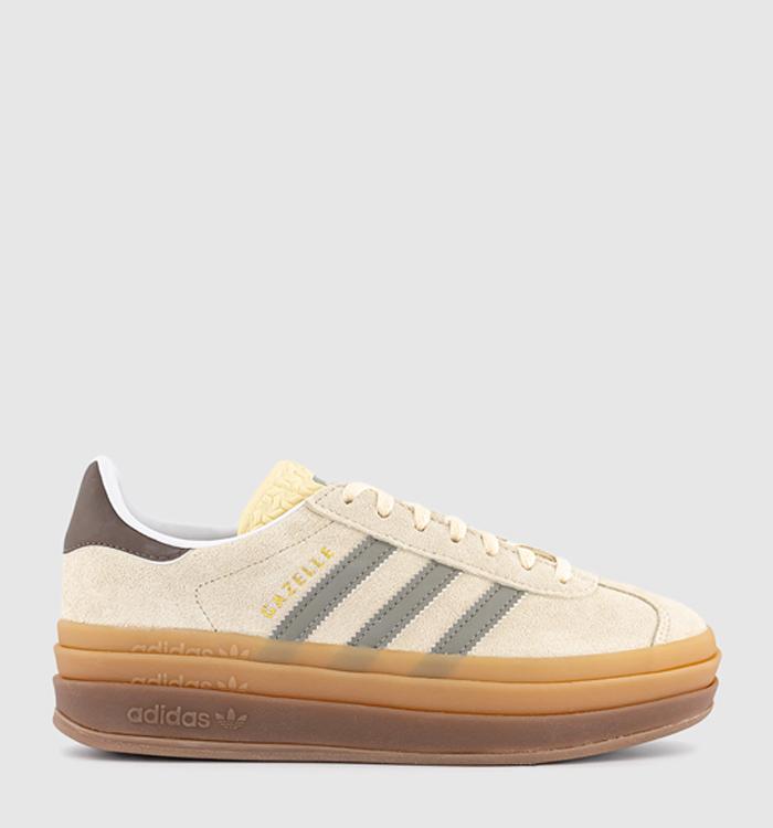 adidas Gazelle Bold W Trainers Warm Vanilla Silver Pebble Earth Strata