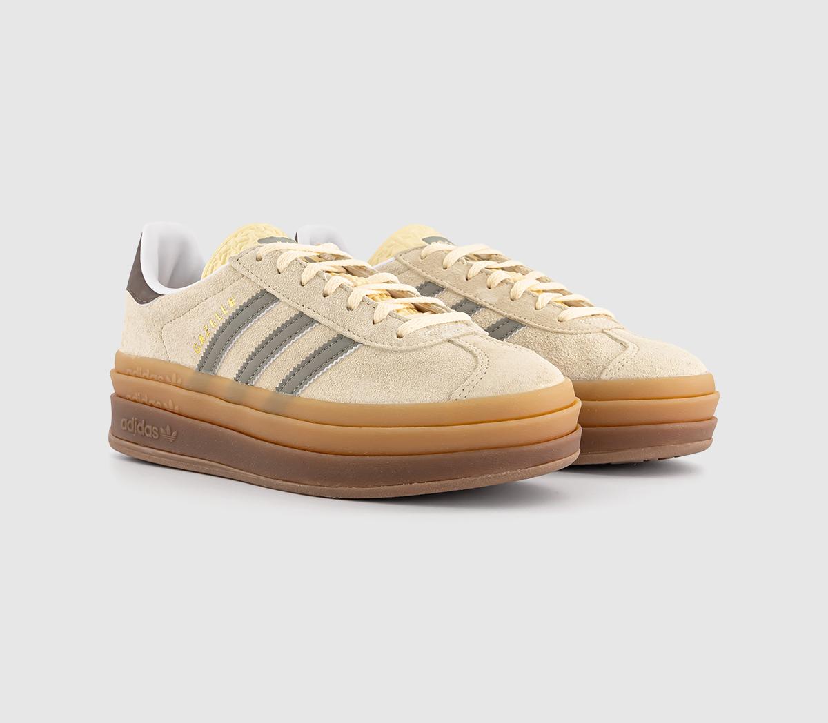 adidas Gazelle Bold W Trainers adidas Gazelle Bold W Trainers Warm Vanilla Silver Pebble Earth Strata