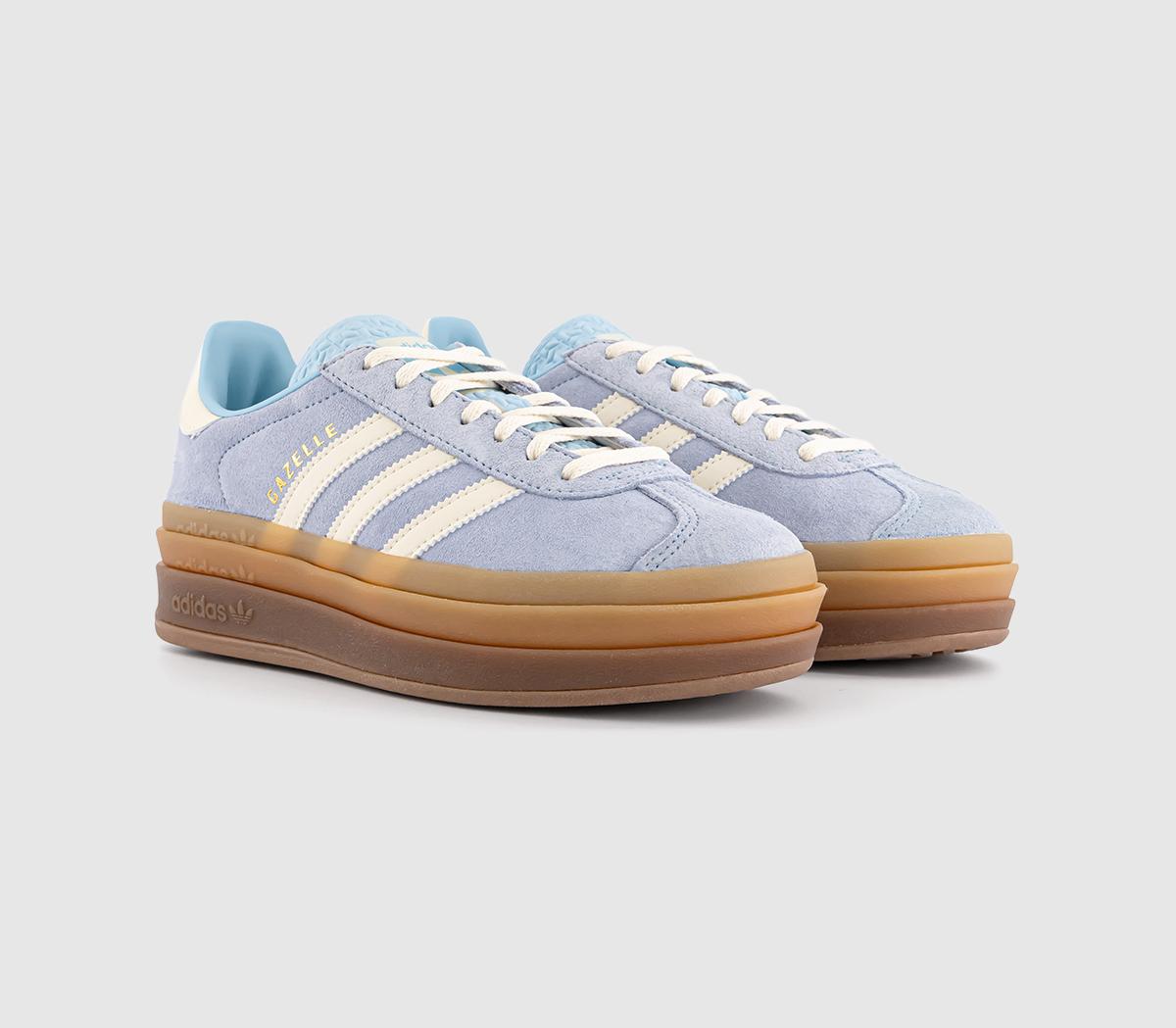 adidas Gazelle Bold W Trainers adidas Gazelle Bold W Trainers Clear Sky Cream White Gold Metallic