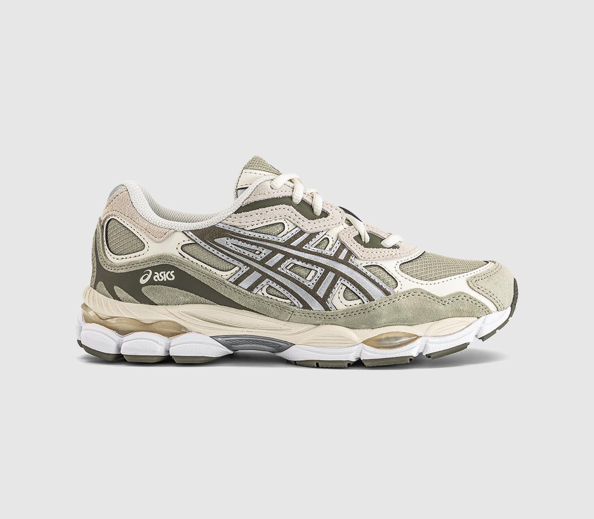 Asics Gel Nyc Trainers Khaki Pure Silver In  Green in Women's Size 10.5, Offspring