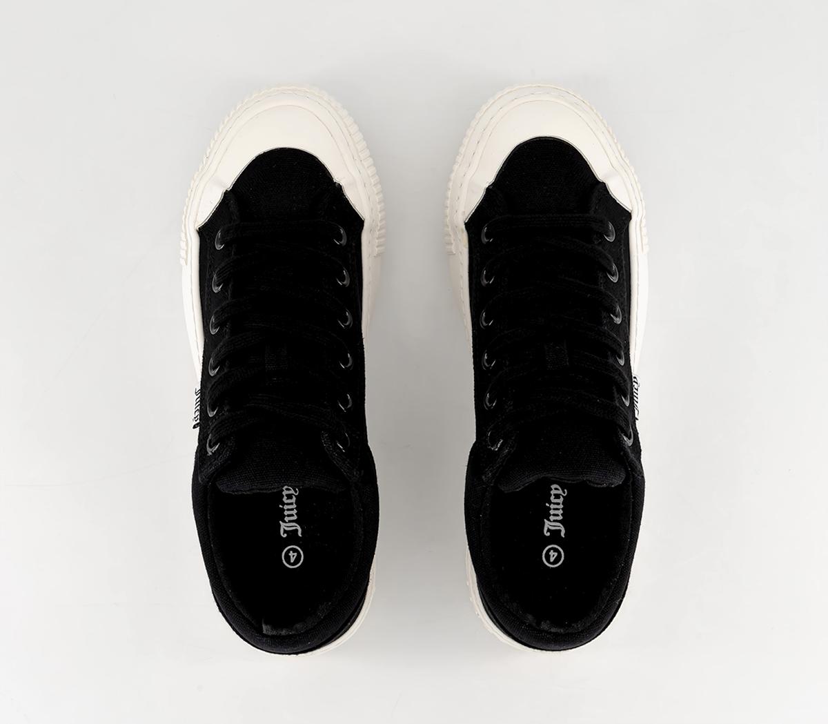 Juicy Couture Verity Canvas Sneakers Black Women's Trainers