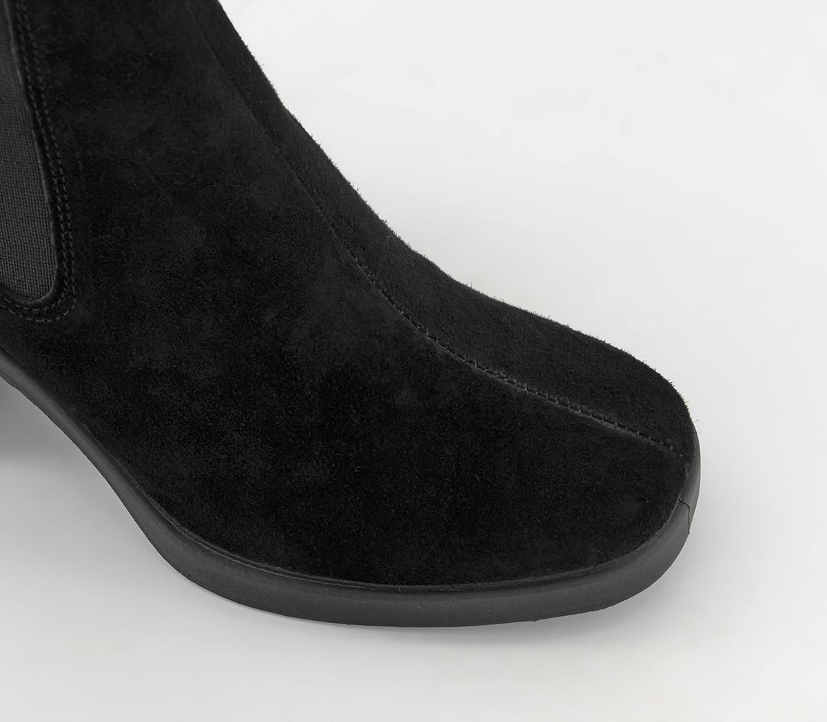 OFFICEAbsolutely Heeled Unit Chelsea BootsBlack Suede