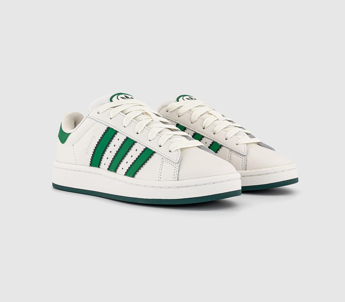 Adidas Womens Campus 00s Trainers Core Off White Green, 7.5