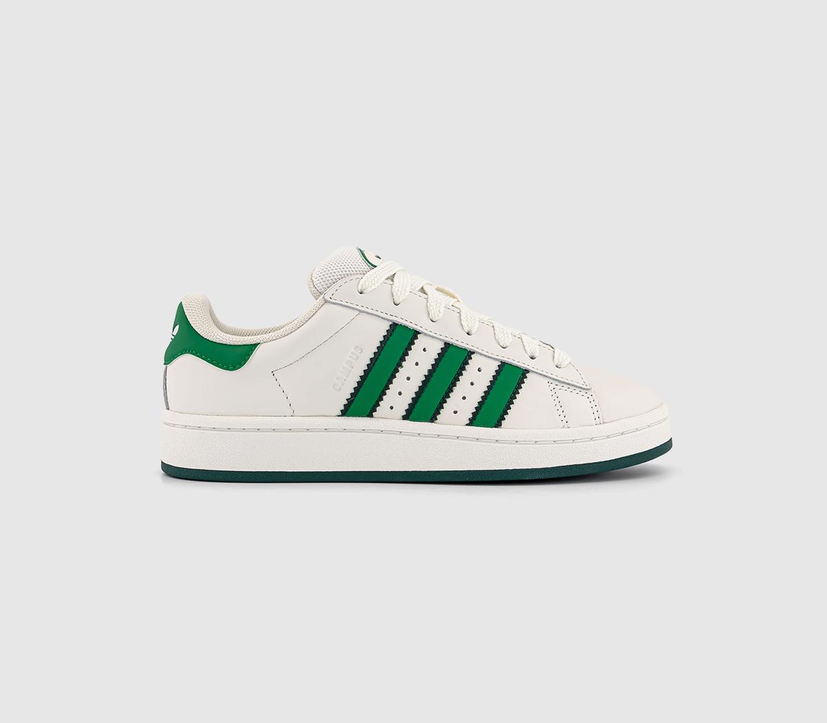 Campus 00s Trainers Core White Green Off White