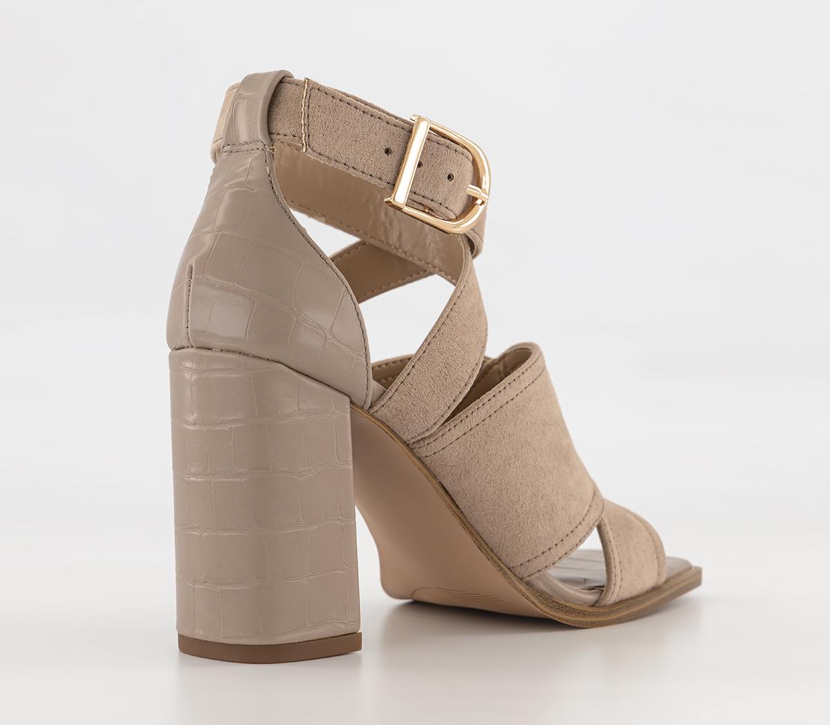 OFFICE Miranda Peep Toe Shoe Boots Taupe Women's Ankle Boots