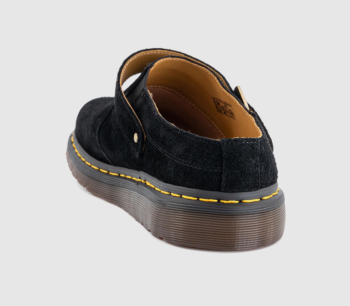 Dr. Martens Isham Buckle Mules Black Desert Oasis Suede - Dr