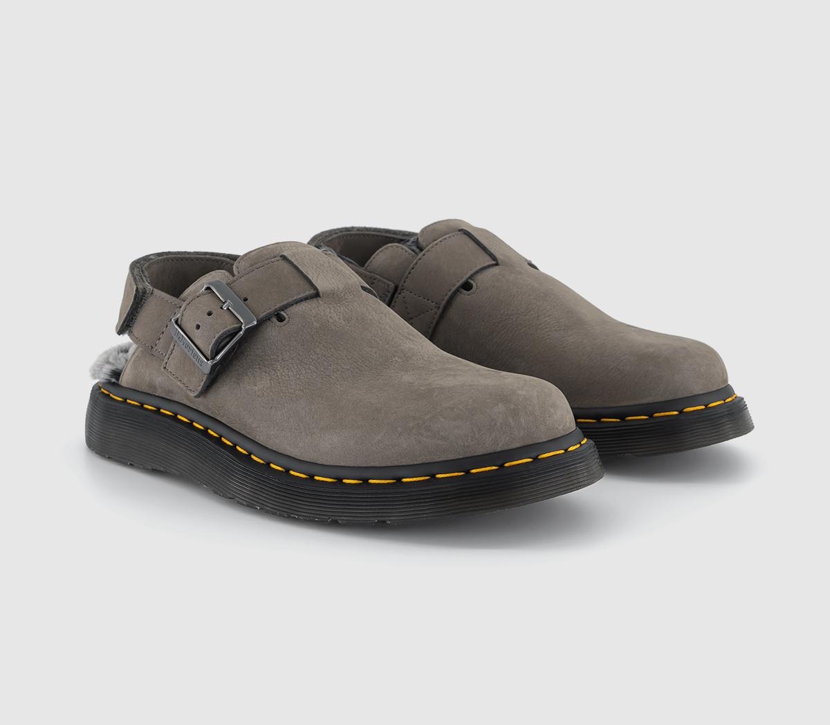 Dr. Martens Jorge Fur Lined II Mules Nickel Grey - Student Event