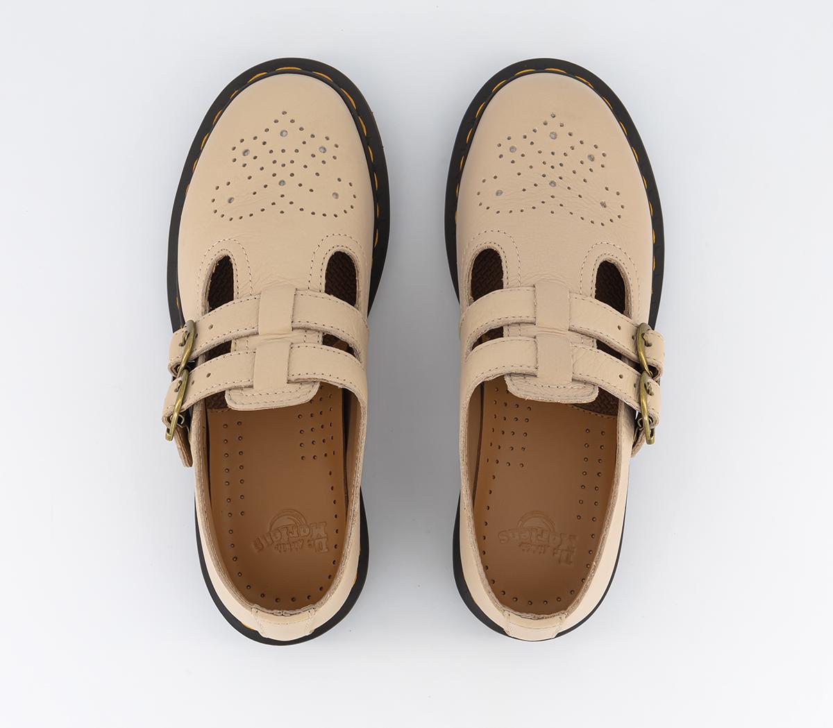 Dr. Martens8065Mary Jane パーチメントベージュ EU38 Dr. Martens 8065 Mary Jane Shoes Parchment Beige Virginia - Mary