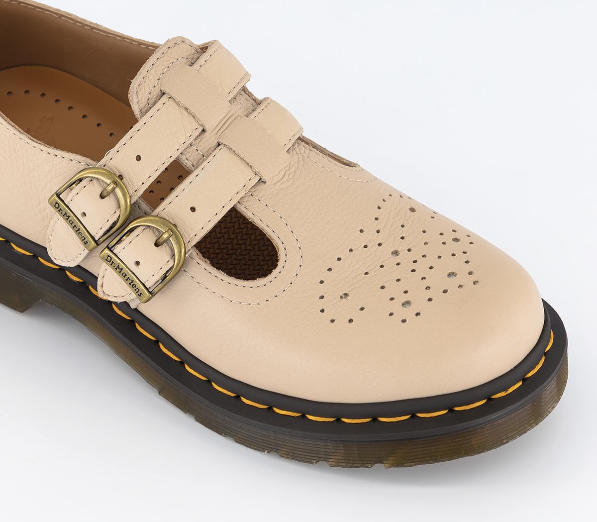Dr. Martens 8065 Mary Jane Shoes Parchment Beige Virginia - Mary