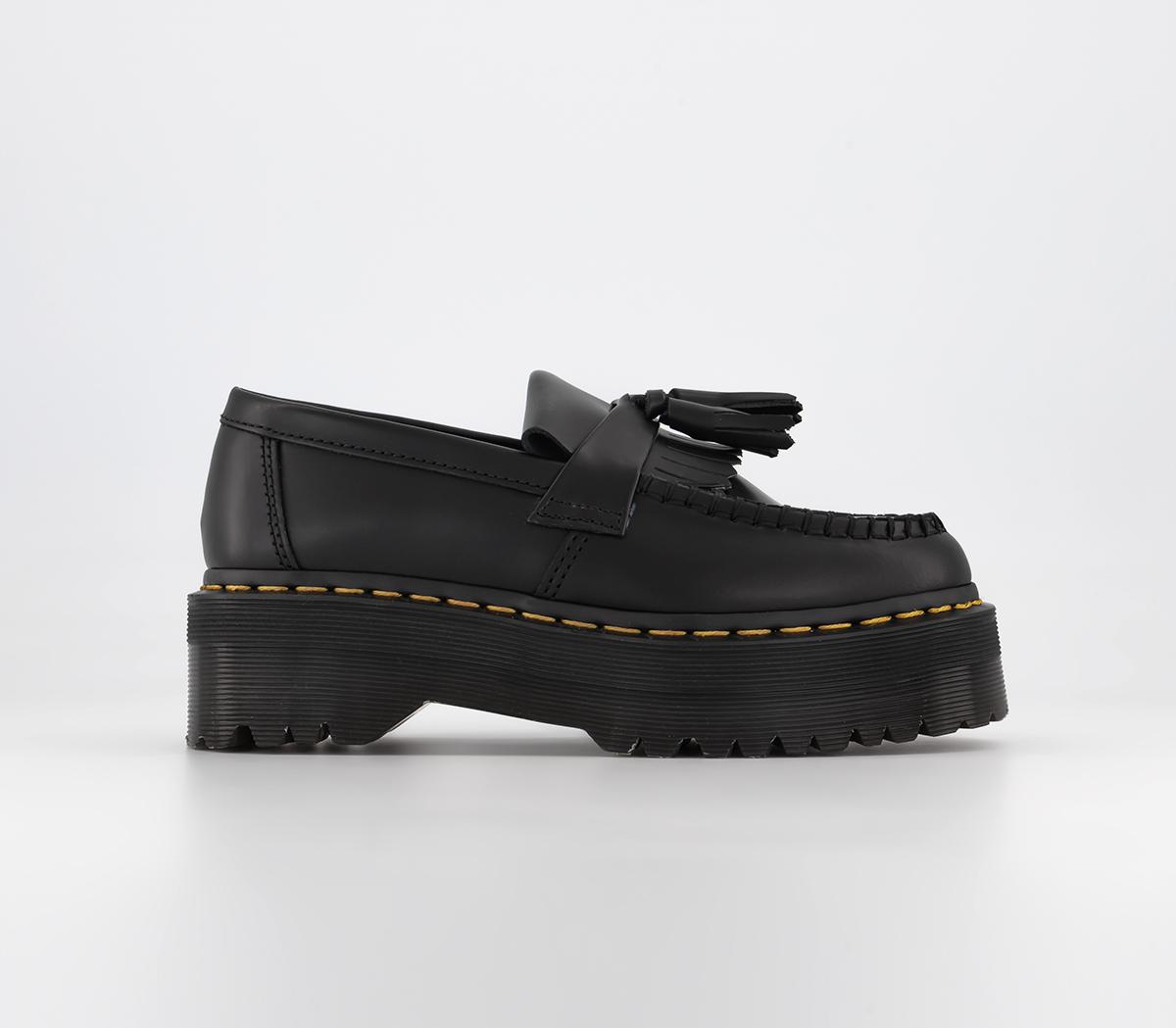 Dr. Martens Adrian Quad Loafers Black Smooth - Women's Loafers