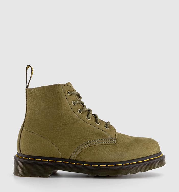Dr. Martens 101 6 Eye Boots Muted Olive