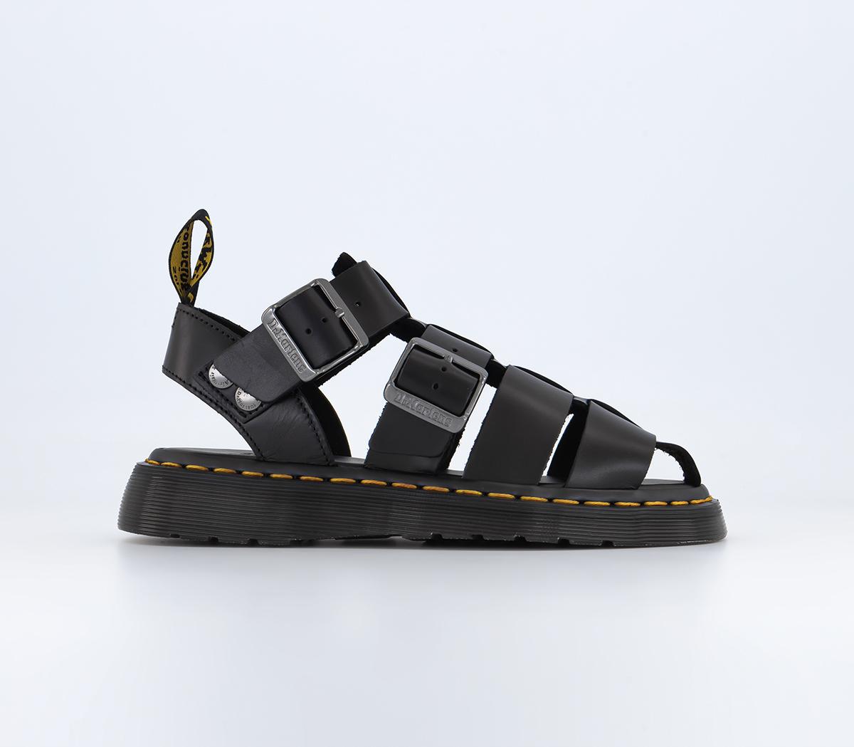 Dr. Martens Garin Sandals Black Brando - Flat Shoes for Women