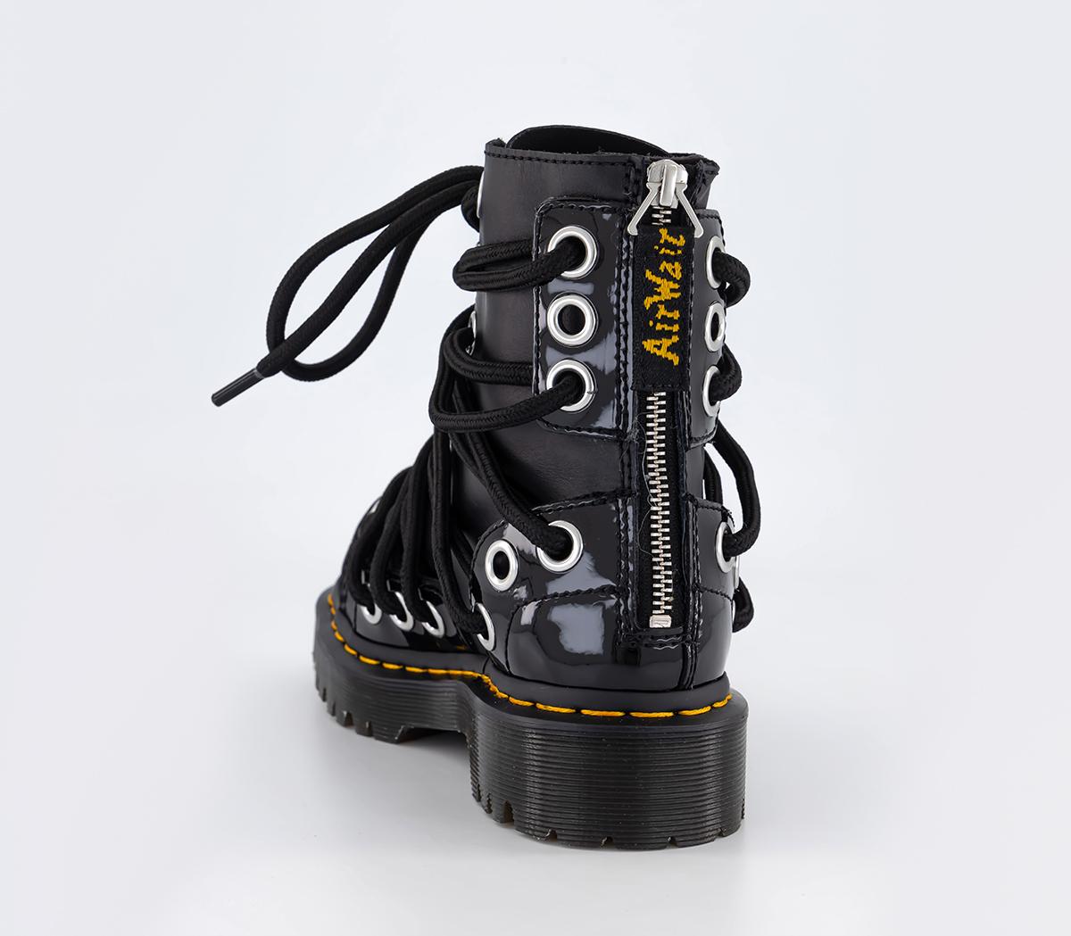 靴 Dr.Martens Daria Bex BLACK 23cm Dr. Martens Womens Boots Daria Bex Casual Lace Up Back Zip