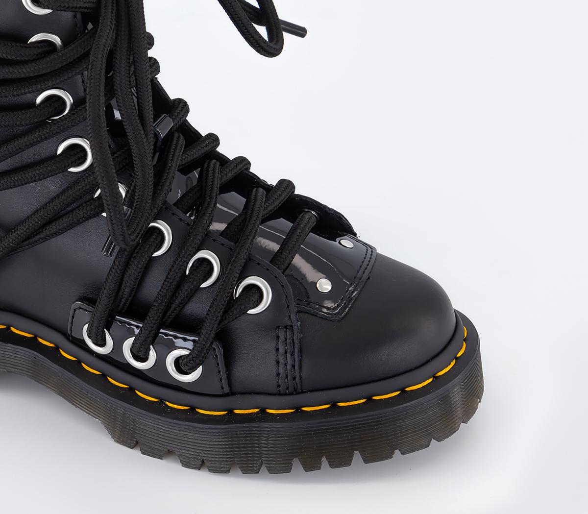 靴 Dr.Martens Daria Bex BLACK 23cm Dr. Martens Womens Boots Daria Bex Casual Lace Up Back Zip