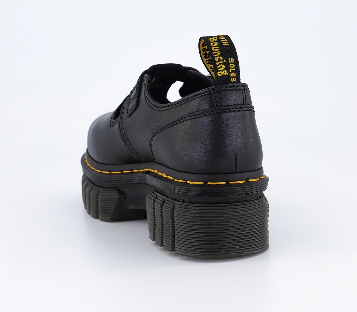 Dr. Martens Audrick T Bar Shoes Black Nappa Lux - Flat Shoes for Women