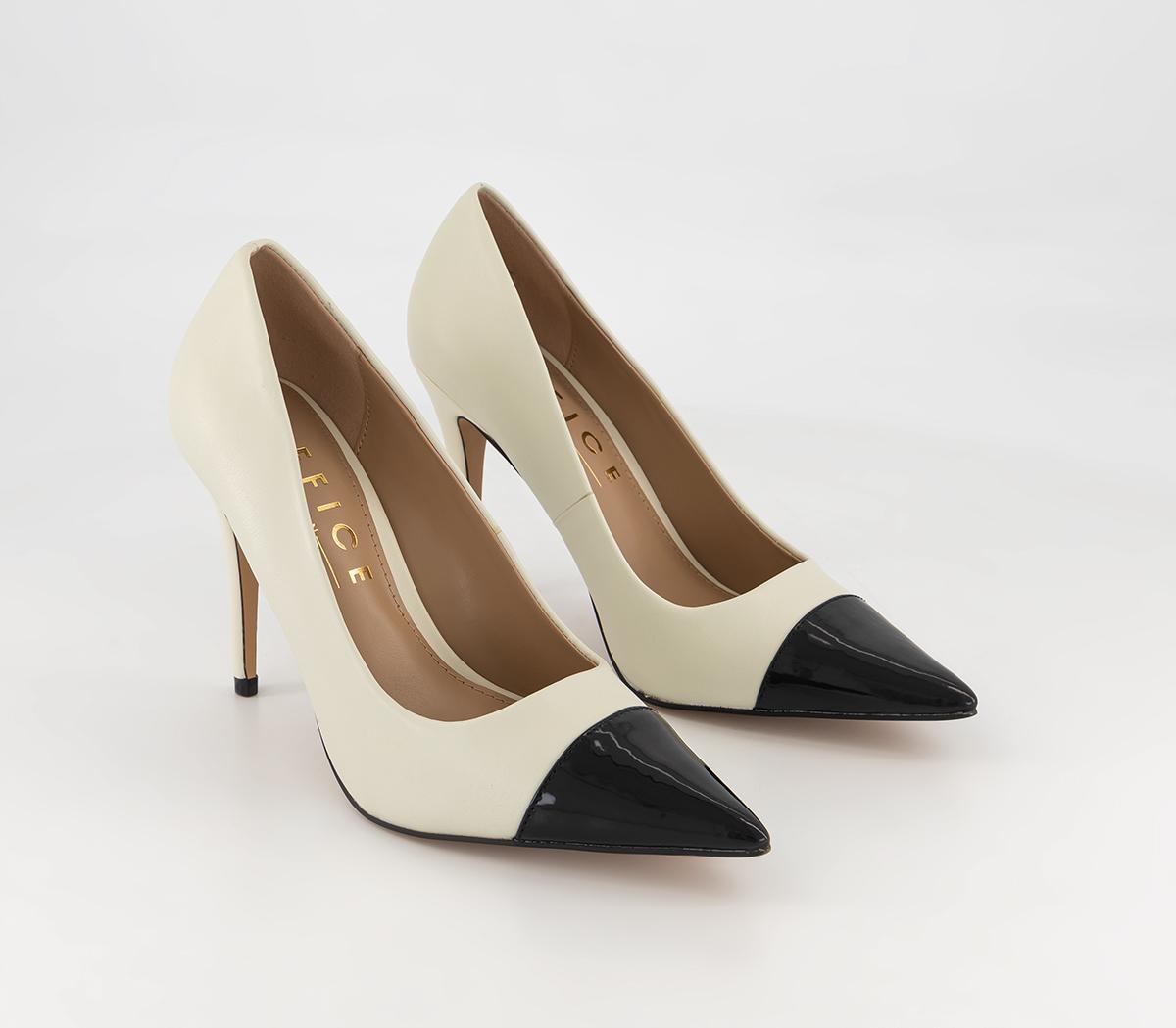 OFFICEHarmony Toe Cap CourtsWhite Leather