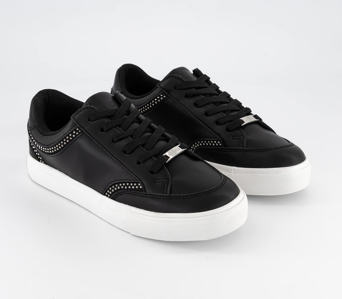 OFFICEFar Out Diamante Silm Sole Trainers OFFICEFar Out Diamante Silm Sole TrainersBlack