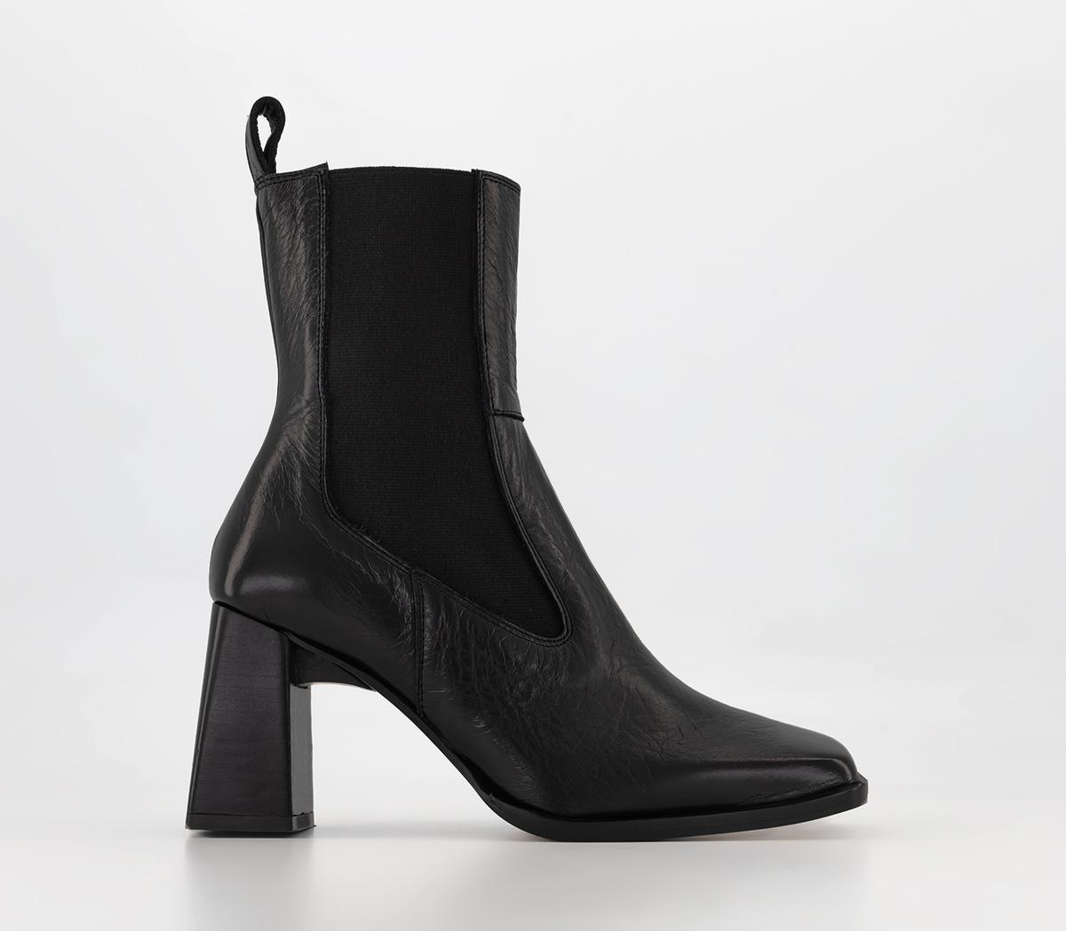 OFFICEAll Good Square Toe Chelsea BootsBlack Leather