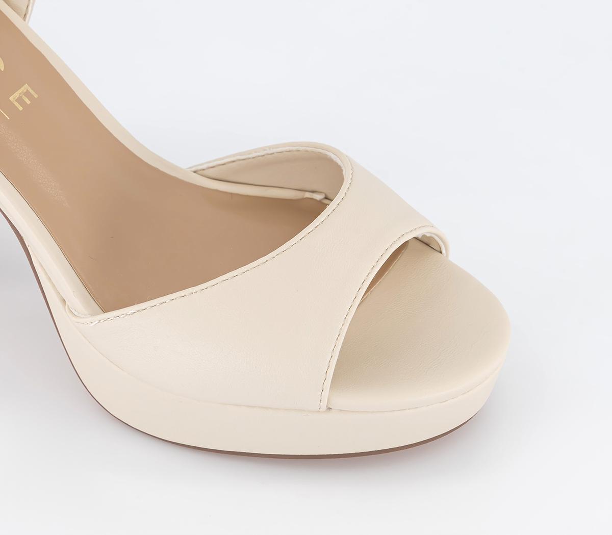 OFFICEHaven Round Toe Platform SandalsWhite