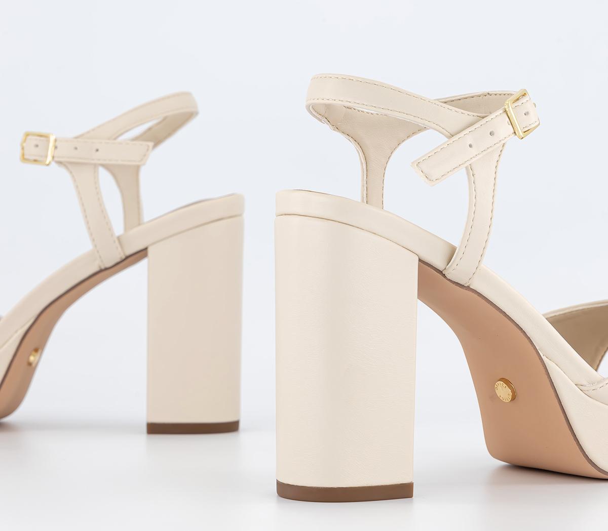 OFFICEHaven Round Toe Platform SandalsWhite
