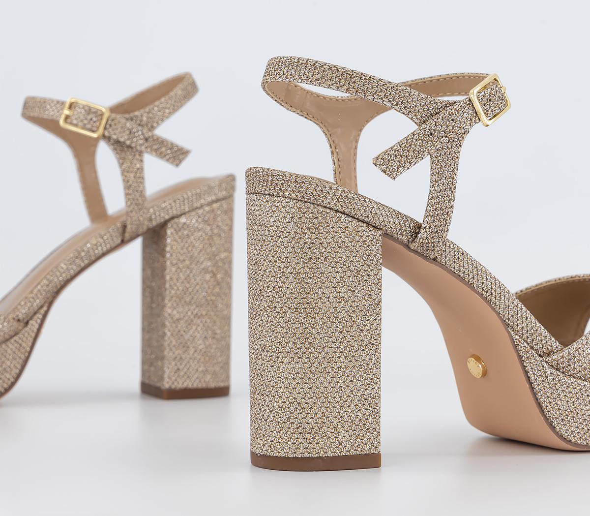 OFFICEHaven Round Toe Platform Sandals OFFICEHaven Round Toe Platform SandalsGold