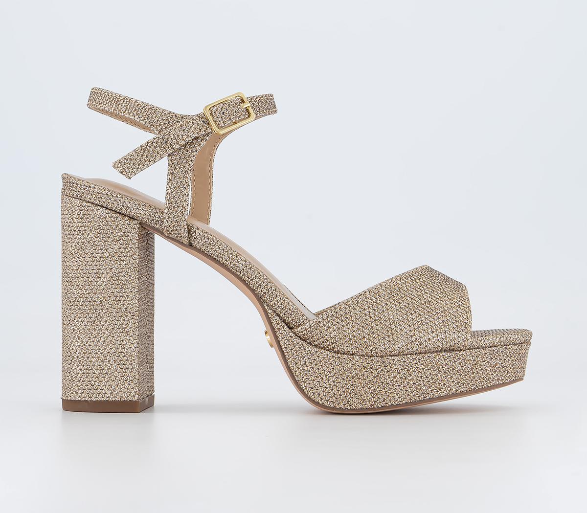 OFFICEHaven Round Toe Platform Sandals OFFICEHaven Round Toe Platform SandalsGold